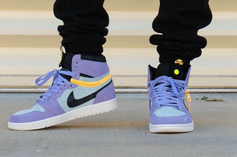 air jordan brand 1 high switch purple pulse glacier blue sail black CW6576 500 official release date info photos price store list buying guide