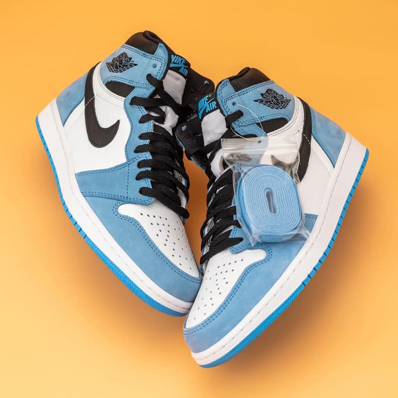 air jordan brand 1 university blue unc powder white black 555088 134 official release date info photos price store list buying guide