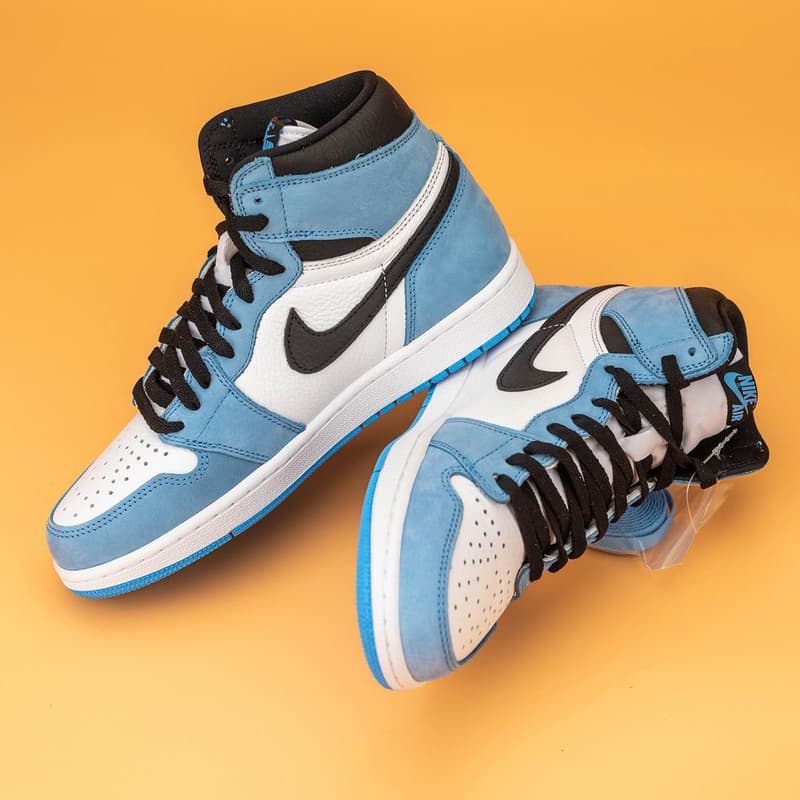 air jordan brand 1 university blue unc powder white black 555088 134 official release date info photos price store list buying guide