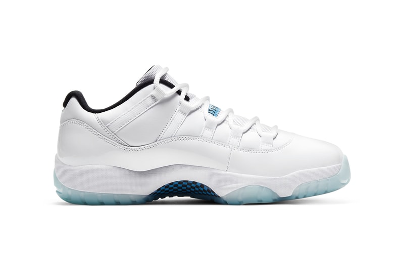 air michael jordan brand 11 low legend blue 1996 nba all star game white black av2187 117 official release date info photos price store list buying guide