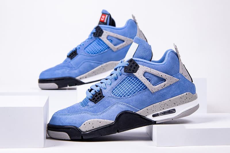 air jordan 4 university blue release info CT8527 400 photos date store list buying guide closer look jordan brand unc tar heels