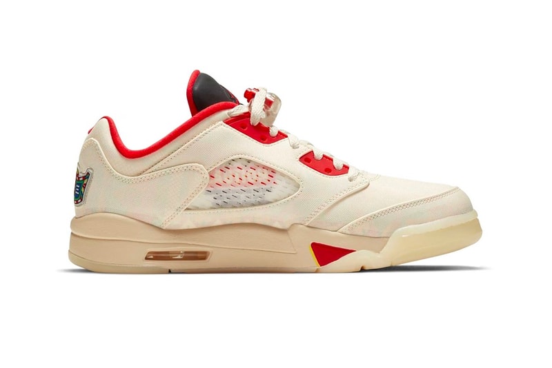 Air Jordan 5 Low Chinese New Year First Look Release Info DD2240-100 2021 Buy Price Sail Red White