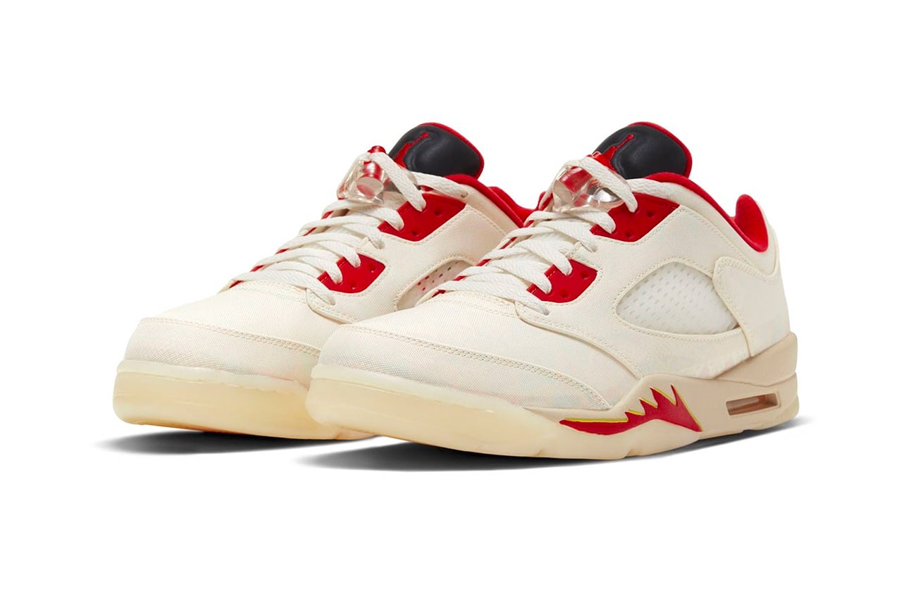 Air Jordan 5 Low Chinese New Year First Look Release Info DD2240-100 2021 Buy Price Sail Red White