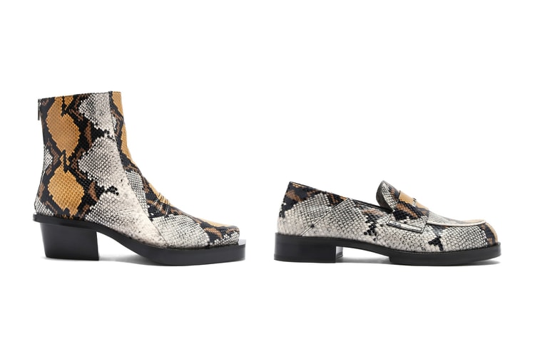 1017 ALYX 9SM Douses Chelsea Boot and Penny Loafer in Smooth Snakeskin