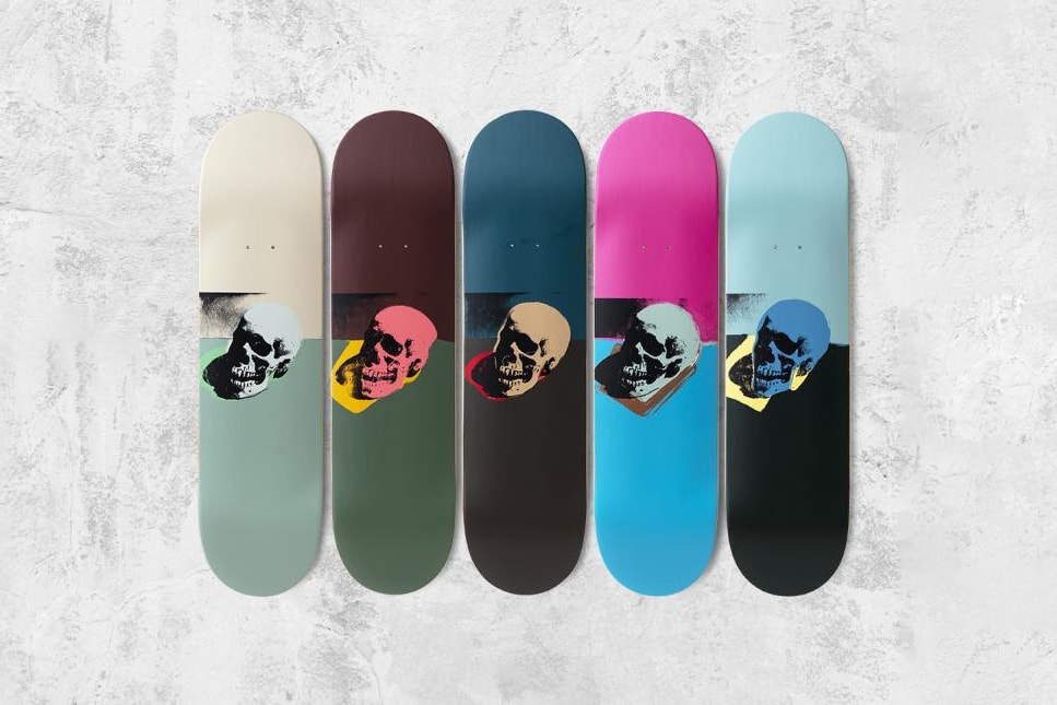 andy warhol skulls the skateroom editions skateboarding artworks