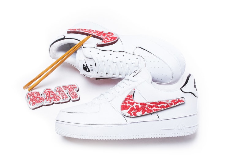 BAIT x Nike Kokiesland "A5 Wagyu AF1/1" Release Information Drop Date Limited Edition Collaboration Air Force 1 White Steak Patches Glow in the Dark Tokyo Comic Con 2020