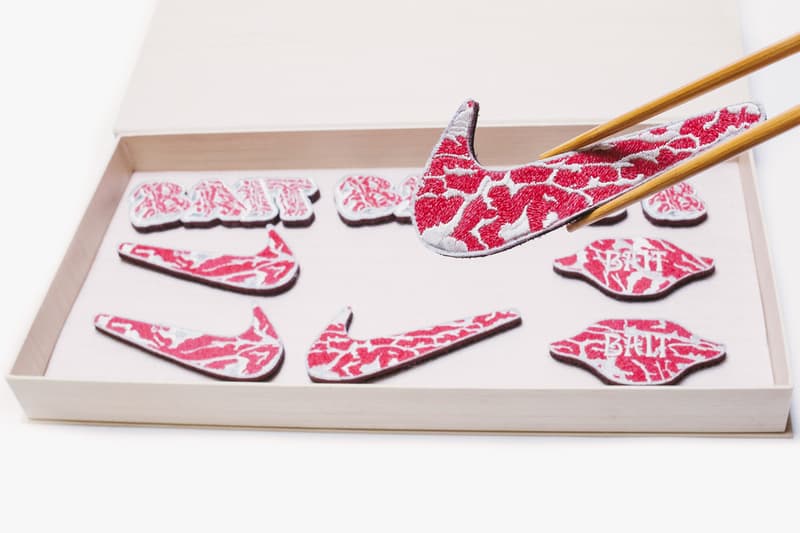BAIT x Nike Kokiesland "A5 Wagyu AF1/1" Release Information Drop Date Limited Edition Collaboration Air Force 1 White Steak Patches Glow in the Dark Tokyo Comic Con 2020