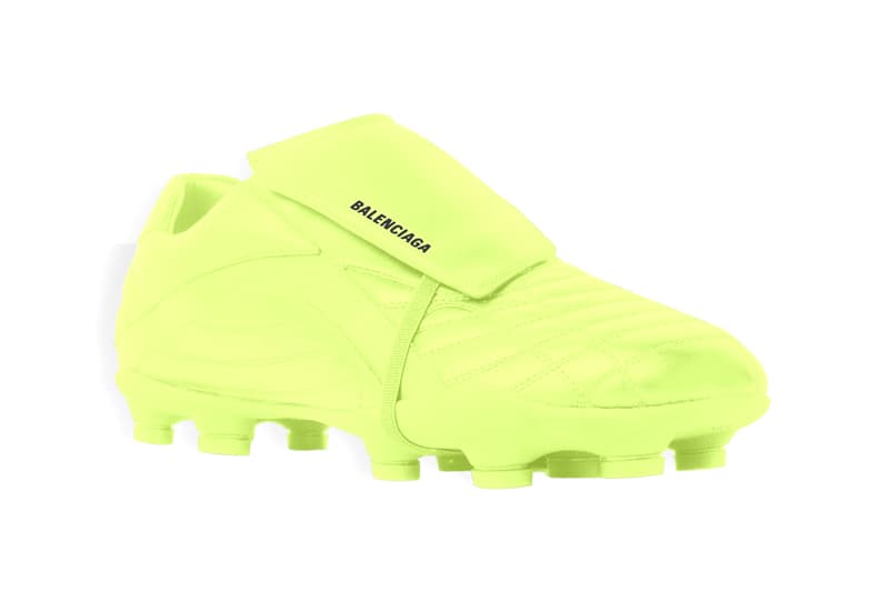 Balenciaga "Soccer" Sneaker "Fluo Yellow" Neon Football Fall Winter 2020 FW20 Demna Gvasalia Polyurethane BB Logo Shoe Sneaker Trainer Release Information Drop Date Closer First Look Runway