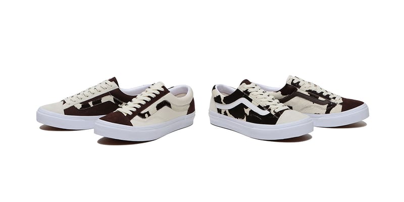 brown cow print vans