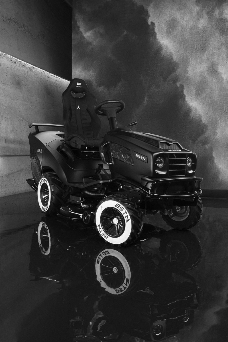 BSTN x Mansory GT XI Lawn Mower Air Jordan 11 Black Concord White AJ11 Automotive Collaboration Tuning Home Equipment Gardening Machine  