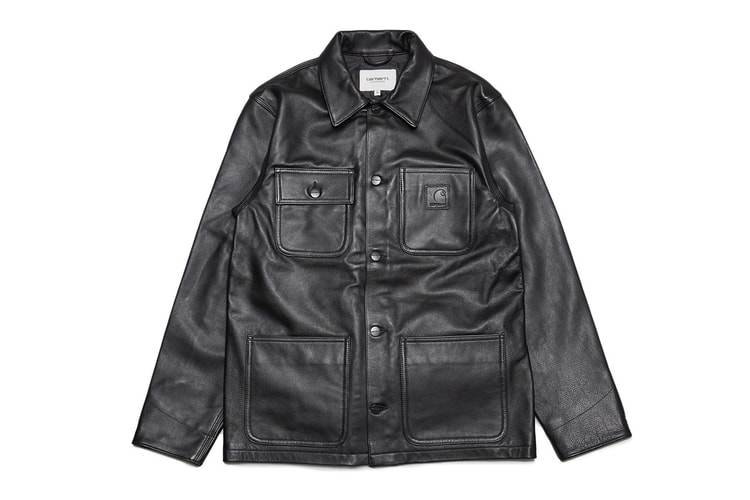 Carhartt WIP Reimagines Signature Chore Coat in Sturdy Black Leather