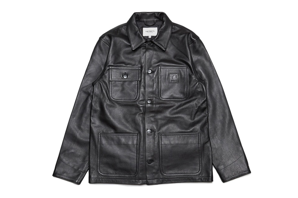 Carhartt Wip Limited Black Leather Chore Coat Hypebeast Carhartt Wip Limited Black Leather Chore Coat Hypebeast
