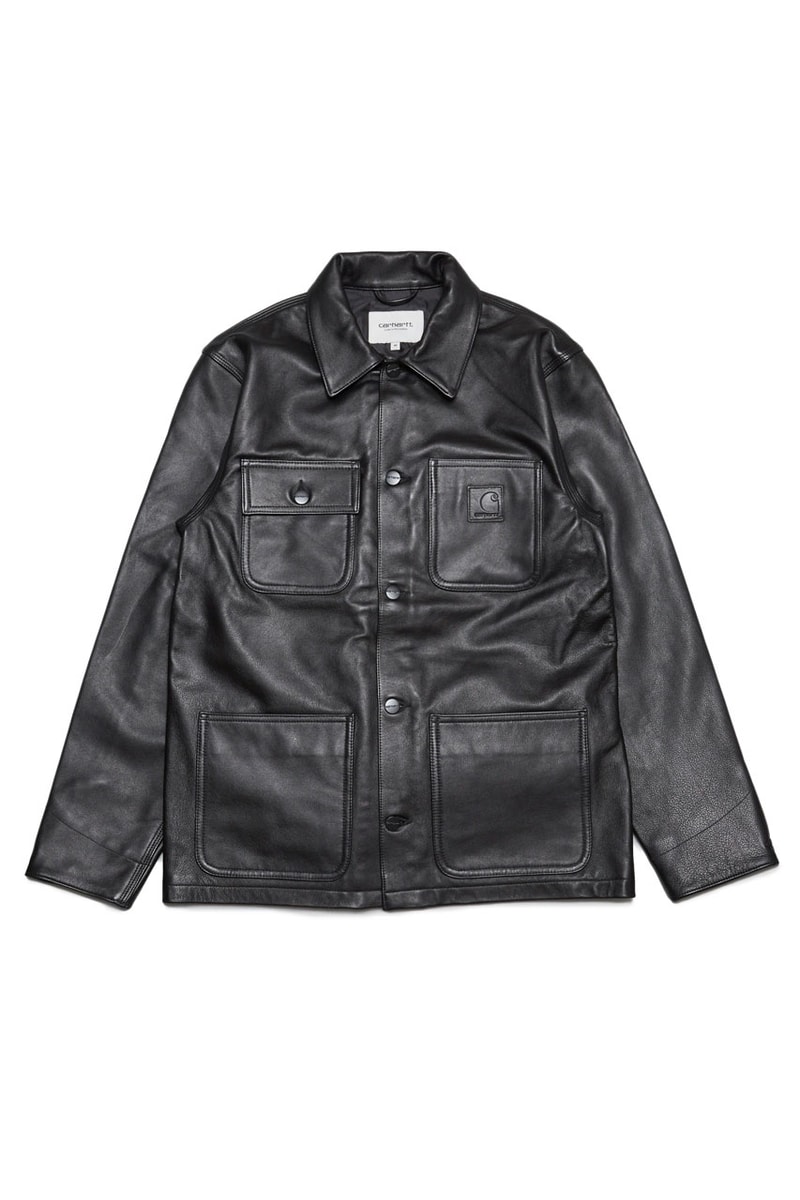 Carhartt WIP Limited Black Leather Chore Coat jacket 2021 japan exclusive release date info buy january jp color