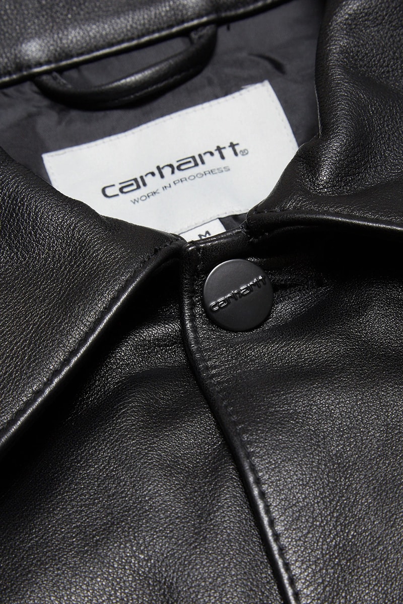 Carhartt WIP Limited Black Leather Chore Coat jacket 2021 japan exclusive release date info buy january jp color