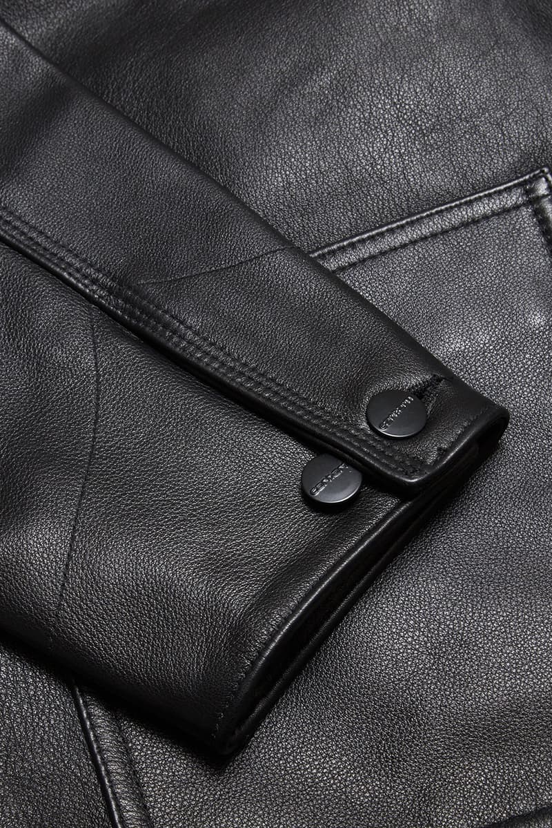 Carhartt WIP Limited Black Leather Coat | Hypebeast