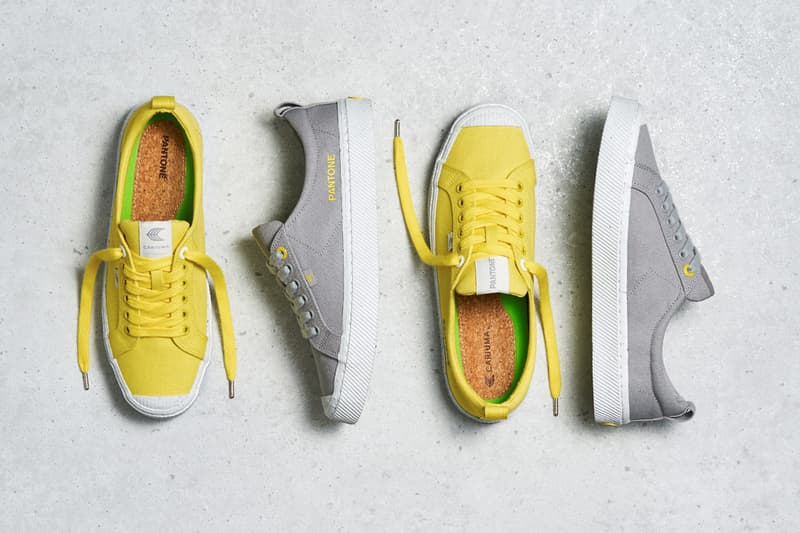 CARIUMA x Pantone 2021 Color of the Year OCA Low sneakers collaboration colorway illuminating yellow ultimate gray release date info buy price