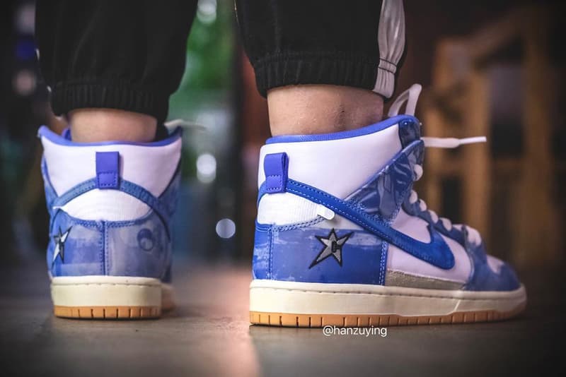 carpet company nike sb skateboarding dunk high white blue gum CV1677 100 official release date info photos price store list buying guide