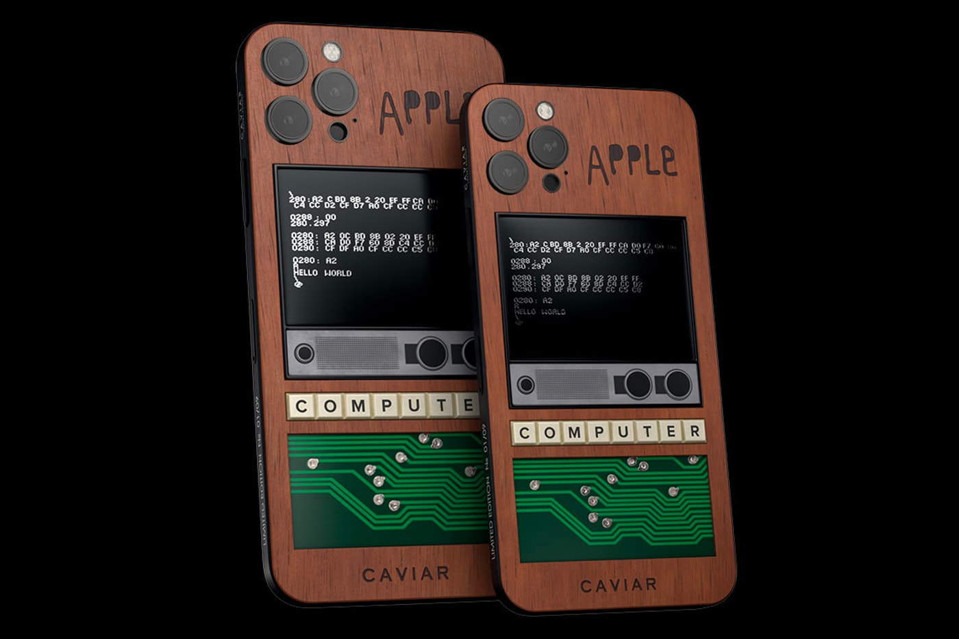 Caviar Apple 1 iPhone 12 pro Max Steve Jobs and Steve Wozniak Apple 1 edition phones apple limited pc auctions collectibles 