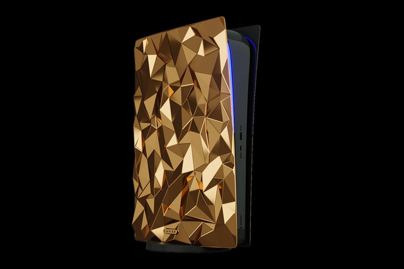 Caviar Golden Rock PlayStation 5  luxury crocodile leather artisanal gaming video games consoles Japan 1 of 1 rare precious metal   