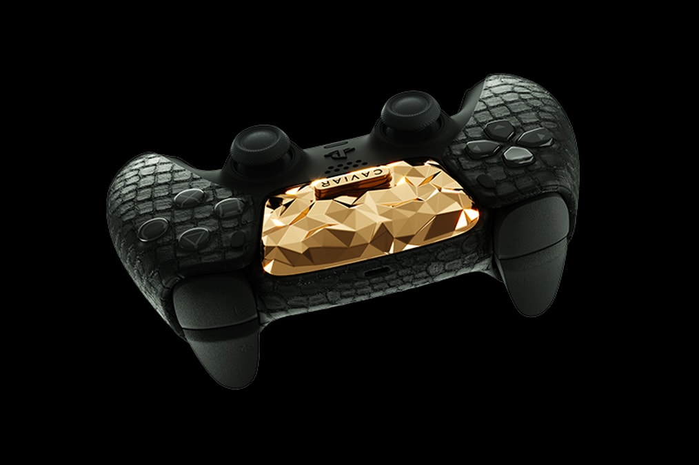 Caviar Golden Rock PlayStation 5, роскошная крокодиловая кожа, кустарные игровые приставки, Япония, 1 из 1, редкий драгоценный металл   