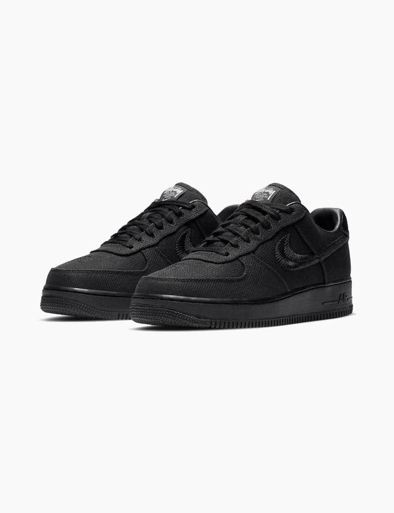 Stüssy x Nike Air Force 1 in Black Release 2020 Where to Buy
