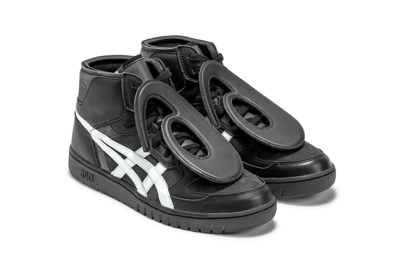 Chemist Creations x ASICS All Court Alpha-L Black White Leather C2H4 Sneaker Release Information Drop Date Collaboration OG Basketball Shoe Trainer Footwear HBX Yixi Chen