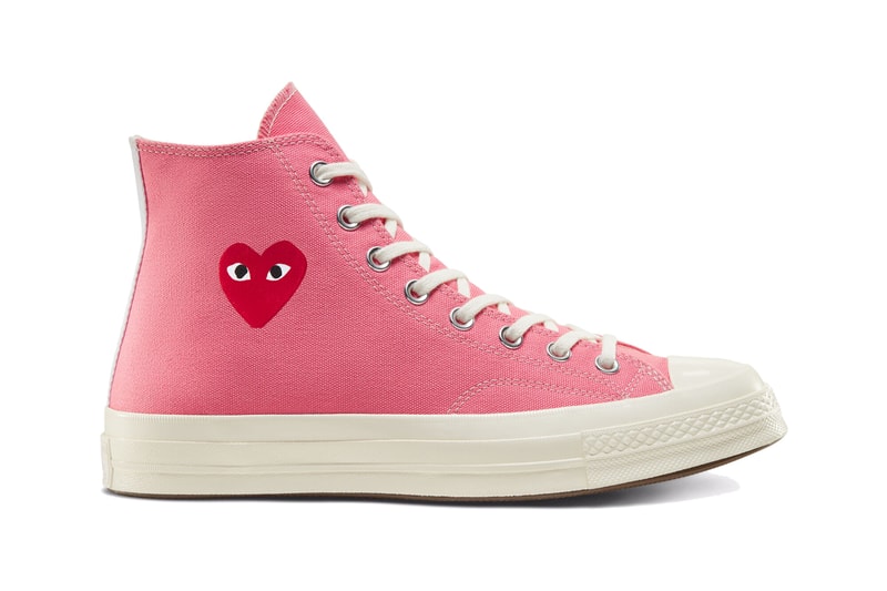 comme des garcons play converse chuck 70 hi ox high low hearts restock december 2020 blue pink neon yellow white black official release date info photos price store list buying guide