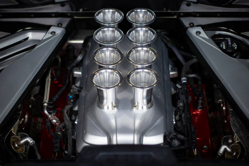 Custom Cre8ions Faux Velocity Stack C8 Corvette Engine Cover joke cosmetic supercars speed corvette tuning mods
