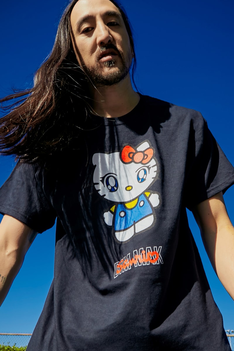 Dim Mak Sanrio Collab Release hoodies tees anime style dj steve aoki hello kitty japanese
