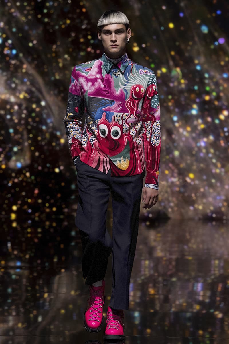 Kim Jones Dior Men Fall 2021 Kenny Scharf Collaboration paris fashion week fw21 fendi lady miss kier honey dijon