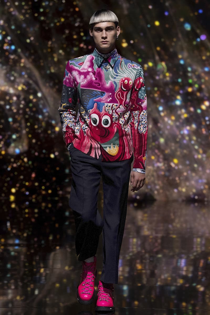 Kim Jones Dior Men Fall 2021 Kenny Scharf Collaboration paris fashion week fw21 fendi lady miss kier honey dijon