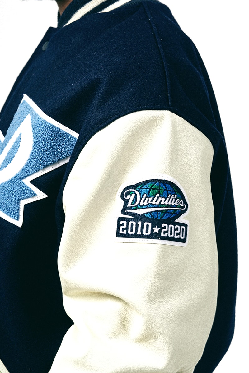 divinities holiday 2020 apparel collection ebbets field varsity jacket fleece parka hoodies t-shirt release info pricing photos