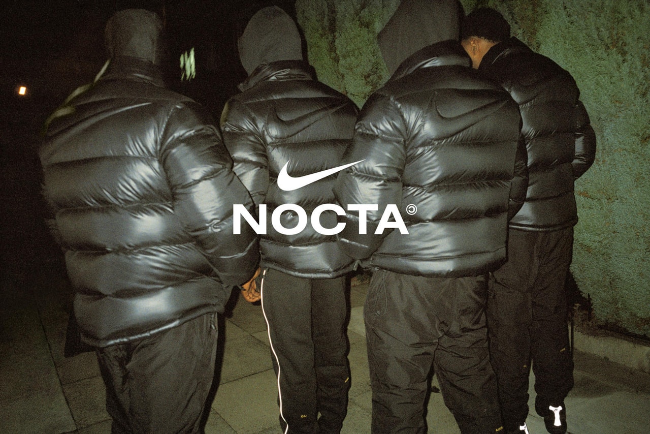 drake nike sportswear nocta collaborative line apparel footwear shoes puffer jacket ovo official release date info photos price store list buying guide
