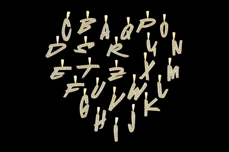 EYEFUNNY Crafts FUTURA2000 Handstyle Diamond Pendants