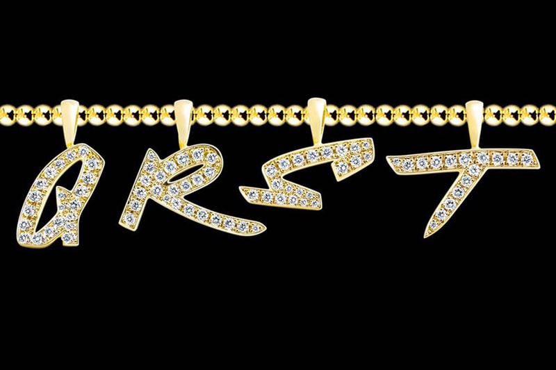 EYEFUNNY Futura LAboratories diamond letter pendants Futura2000 japan vs stone gold necklace pendants 