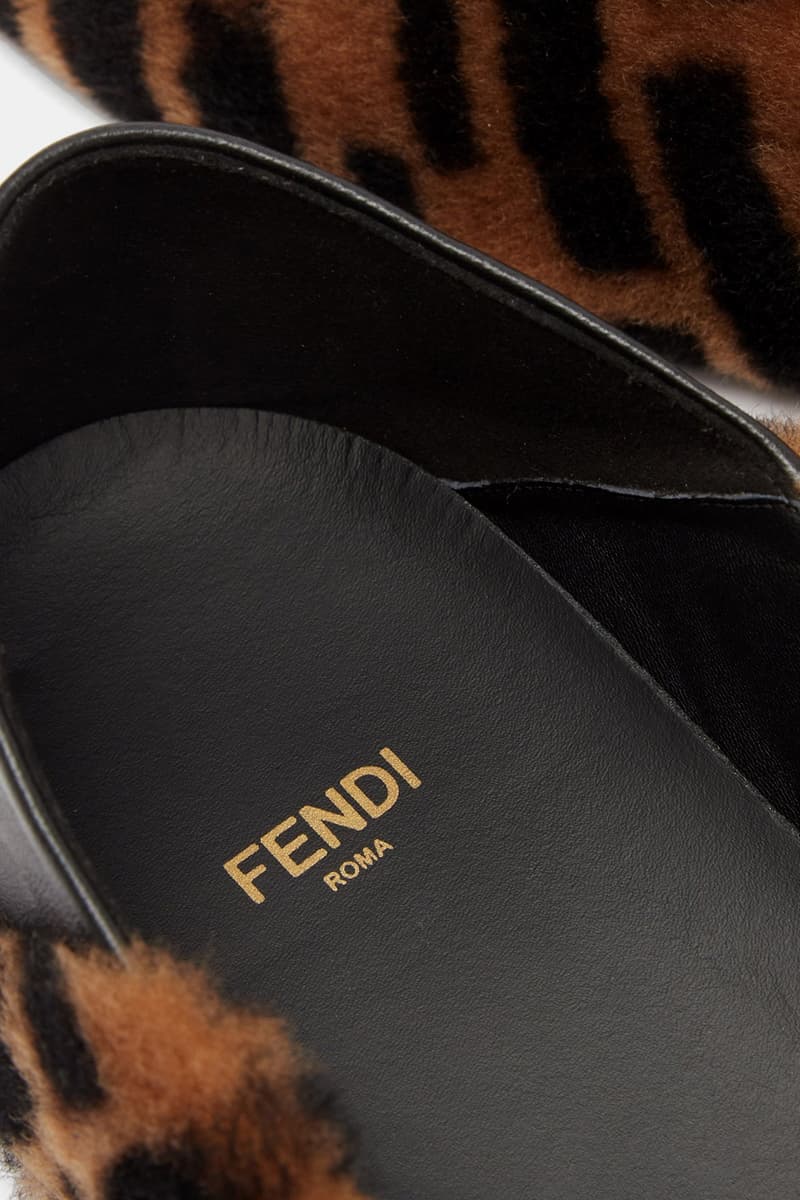 fendi ff logo shearling slippers fall winter 2020 matches fashion logo ff covered