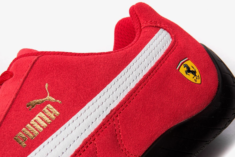 Ferrari x PUMA Speedcat "Rosso Corsa/Puma White" "Puma Black" 306796-02 306796-01 Sneaker Release Information Formula 1 Scuderia Ferrari Drivers F1 Race Cars Fast Shoe