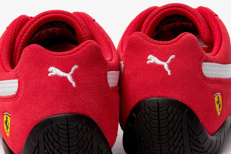 Ferrari x PUMA Speedcat "Rosso Corsa/Puma White" "Puma Black" 306796-02 306796-01 Sneaker Release Information Formula 1 Scuderia Ferrari Drivers F1 Race Cars Fast Shoe