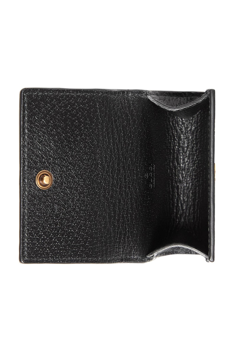 Gucci Apple AirPods Case AirPods Pro Mini Neck Pouch Box Accessory Tech Technology GG Marmont Carry Black Leather Gold Hardware Luxury Present Gift Guide Christmas 2020 Holiday Earphones 