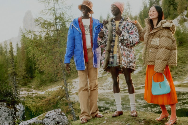 gucci the north face collaboration first look outerwear tents equipment coat clothing hiking boot release information first look details