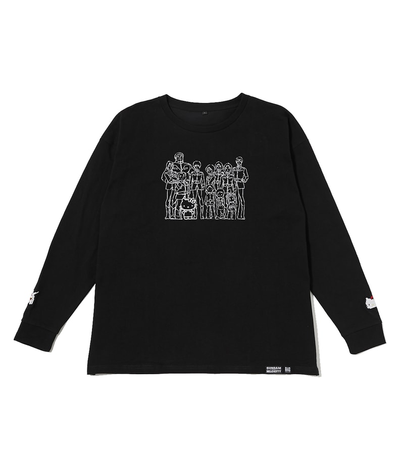 mobile suit gundam hello kitty collaboration r4g respect for geeks merch collection jacket tee shirt pants bag tote figure Premium Bandai