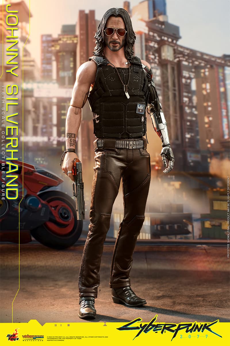 hot toys 1 6th cyberpunk 2077 johnny silverhand figure collectible keanu reeves cd projekt red 