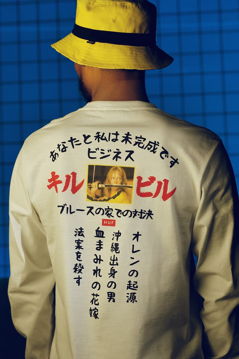 HUF worldwide kill bill collaboration apparel accessories release information