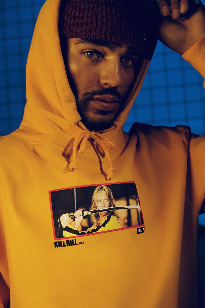 HUF worldwide kill bill collaboration apparel accessories release information