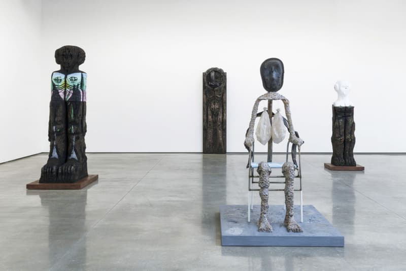 huma bhabha unsuspected solo online exhibition david kordanksy gallery artworks paintings sculptures works on paper