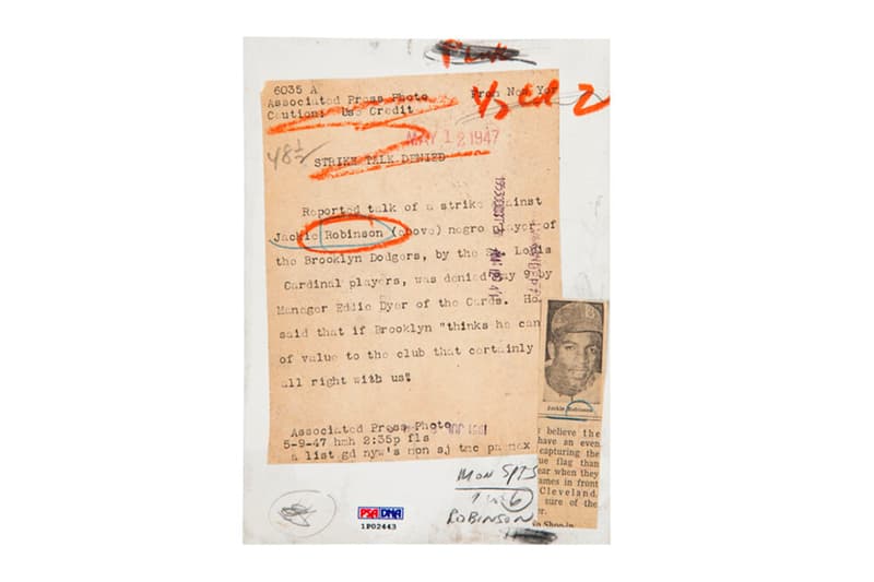 Jackie Robinson Babe Ruth Baseball Card Related Photo Auction Leaf Trading Announcement 