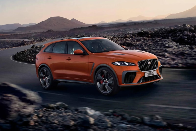 jaguar 2021 f pace svr performance suv v8 engine 550 horsepower 