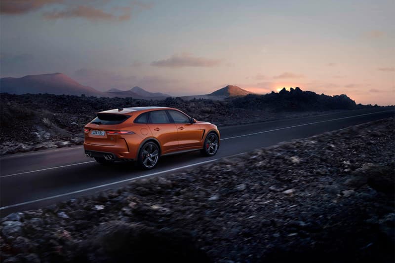 jaguar 2021 f pace svr performance suv v8 engine 550 horsepower