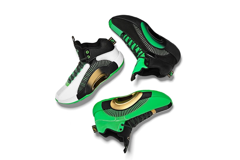 jayson tatum air jordan 35 team colors pe boston celtics info black green white 