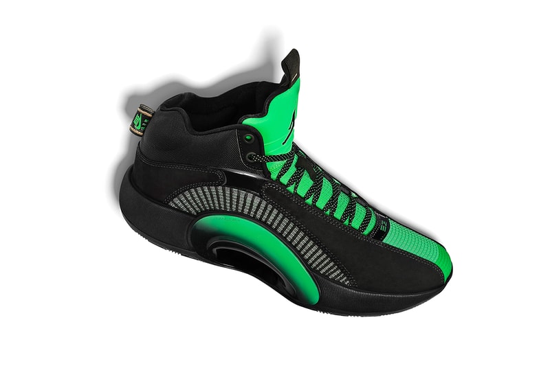 jayson tatum air jordan 35 team colors pe boston celtics info black green white 